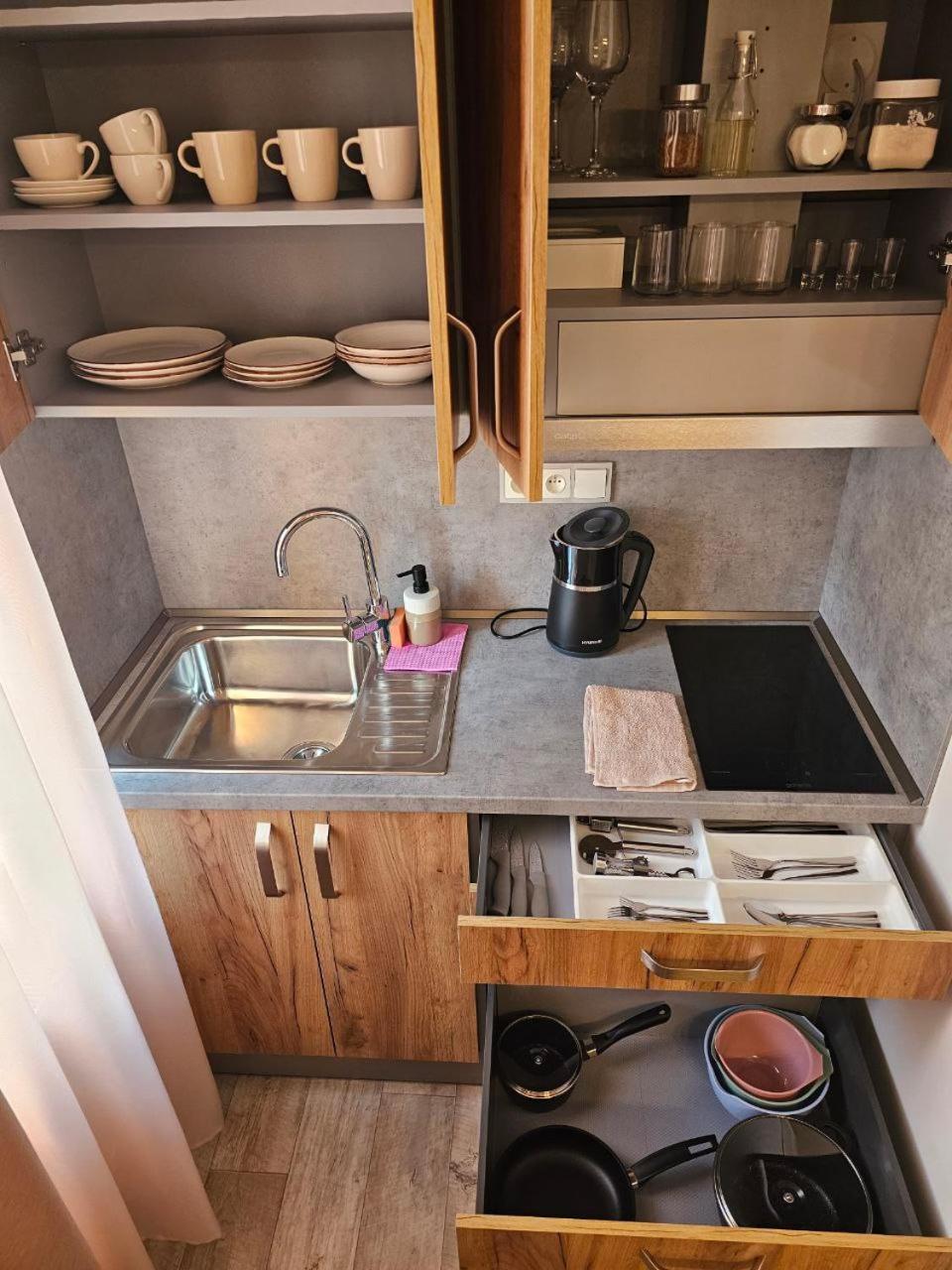 Kompletne Vybavene Studio U Divadla - Wi-Fi Zdarma Pardubice Bagian luar foto